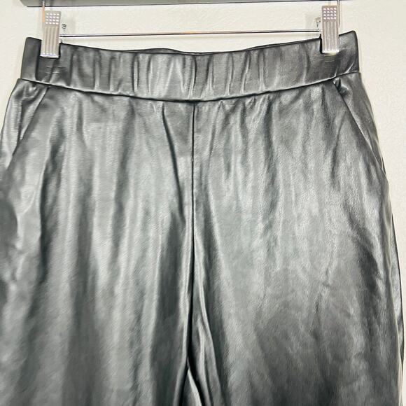 Juicy Couture Vegan Leather Elastic Waist Pants Jogger Casual Black - S - Picture 3 of 6
